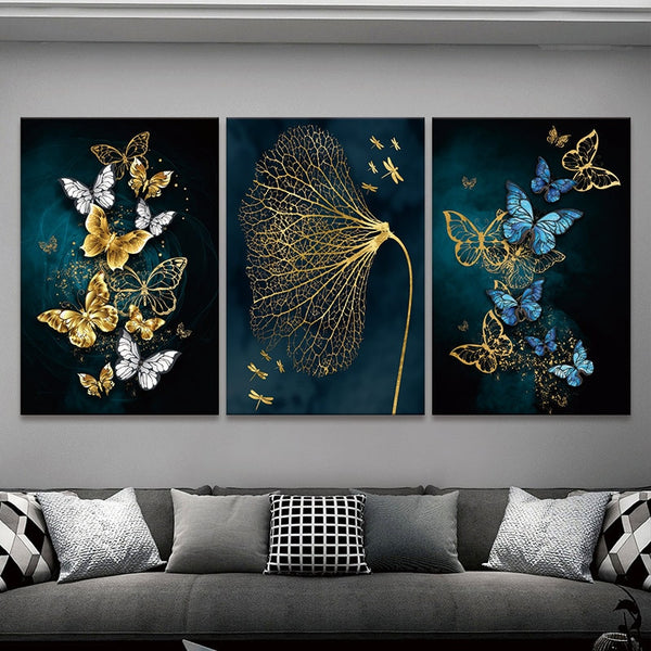 Butterfly Leaf Wall Canvas