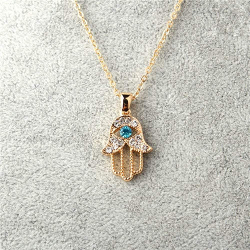 Turkish Crystal Evil Eye Necklace