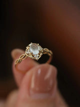 Natural Moonstone Ring