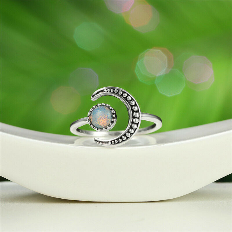 Female Small Moonstone Ring