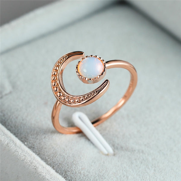 Female Small Moonstone Ring