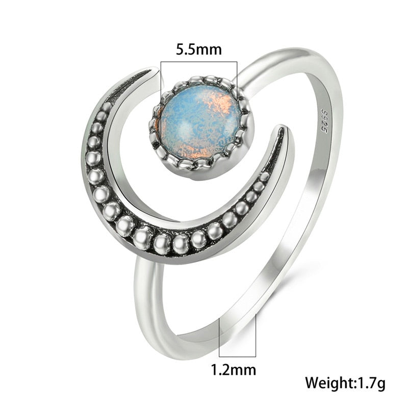 Female Small Moonstone Ring