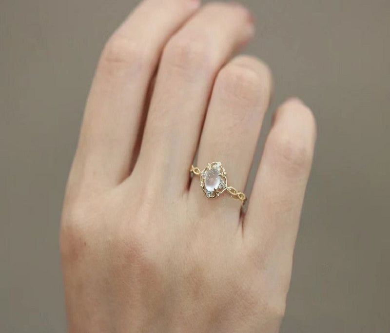 Natural Moonstone Ring