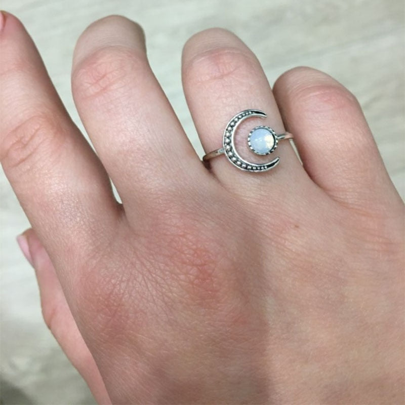 Female Small Moonstone Ring