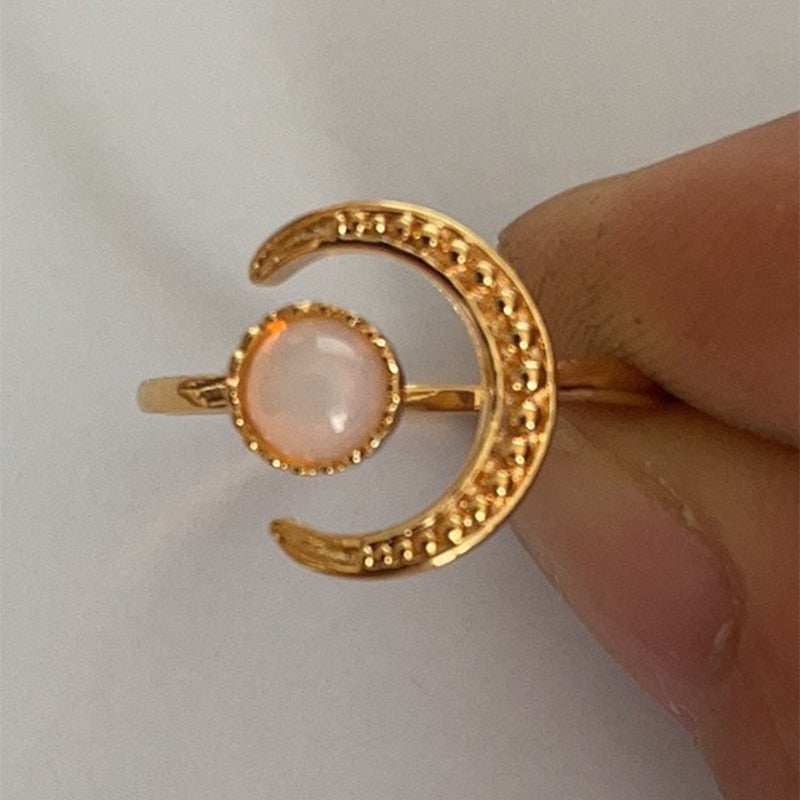 Female Small Moonstone Ring