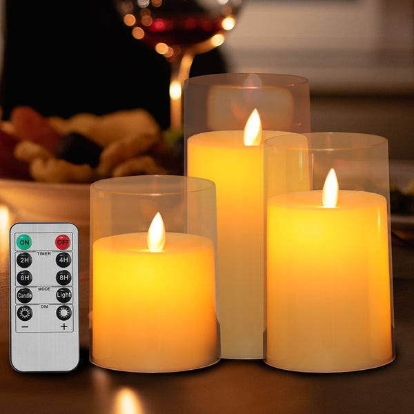 Gold Flickering Flameless Candles